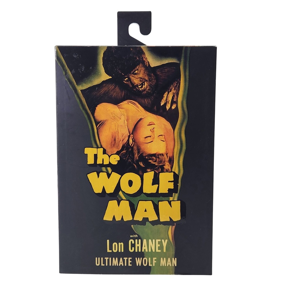 NECA Universal Monsters Ultimate Wolf Man Lon Chaney Jr Action Figure B&W 7 inch